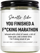 Funny Marathon Candle Gift for