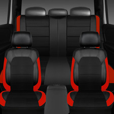 Red PVC Leather Car Seat Cover