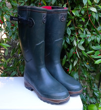 Aigle Parcours 2 ISO Wellington Boots UK Size 10.5 (EU 45) Brown / Brun Wellies