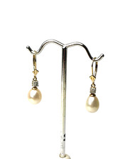 Pearl & Diamond Earrings 9ct