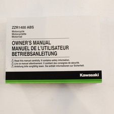 Genuine 2015 Kawasaki ZZR1400 ABS Owners Manual GB / FR/ DE / 999761951