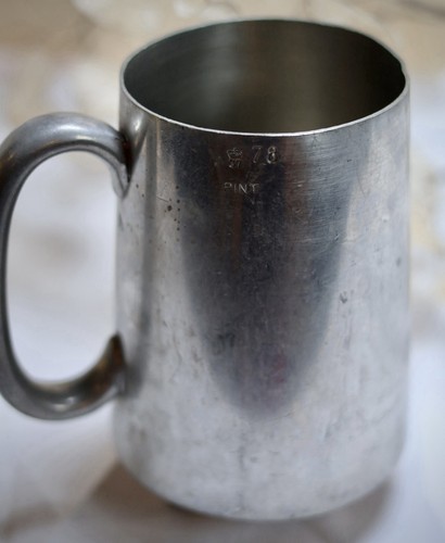 Vintage british pewter pint - vintage,
