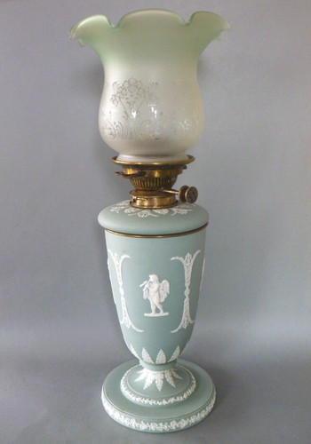 Wedgwood jasperware oil lamp - oil,