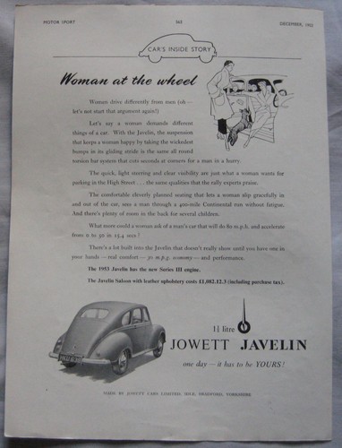 1952 jowett javelin - jowett,