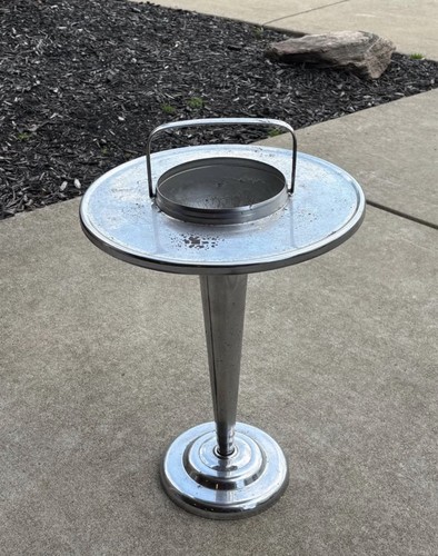 Art deco chrome floor - floor, ashtray