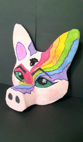 Costume mask rainbow - rainbow,