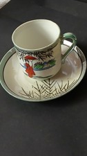 VINTAGE JAPANESE KLIMAX HAND PAINTED FINE CHINA PORCELAIN CUP & SAUCER