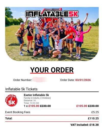Inflatable exeter ticket 2 - ticket,