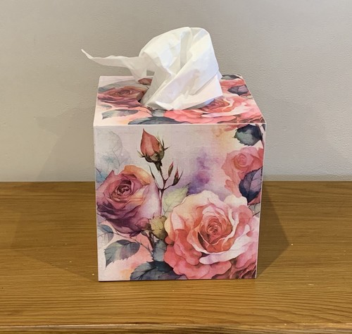 Pink roses handmade - pink, box