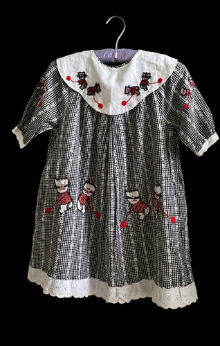 Vintage girls gingham dress - vintage,