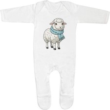 'Sheep with Scarf' Baby Romper