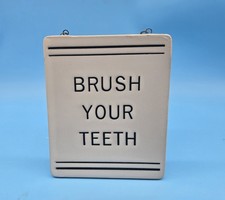 Brush Your Teeth Hanging Stoneware Tile Hearth & Hand With Magnolia