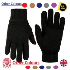 Unisex Mens womens Warm Winter Thick Thermal Woolly Knitted Stretch  Gloves