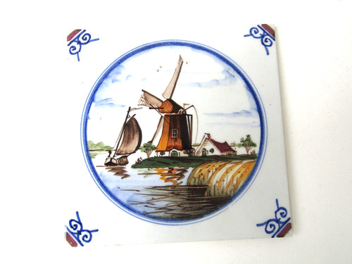 Delft tile windmill boat - delft,