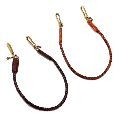 Punk genuine leather keychain - leather,