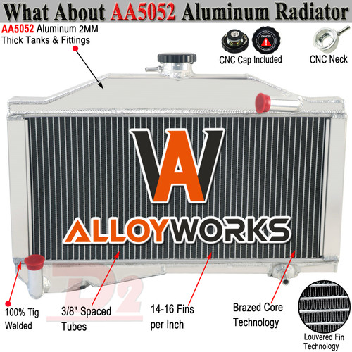 Row aluminium radiator - radiator, for