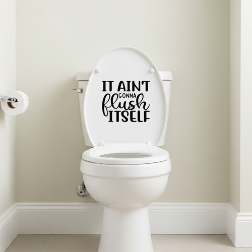 Flush home toilet sticker - flush,
