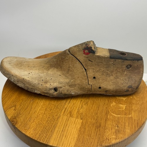 Vintage wooden mens - shoe, last