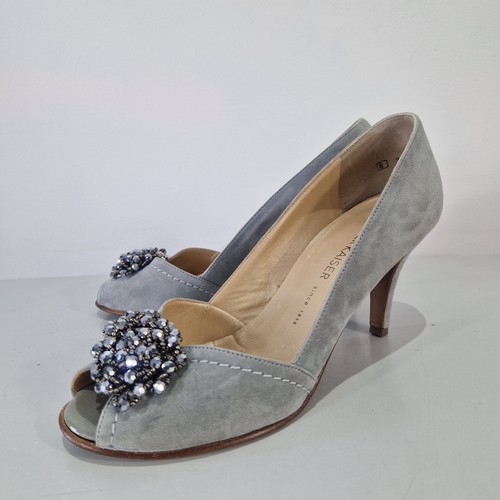 Peter kaiser grey suede peep - kaiser,