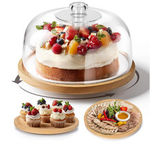 Wooden Cake Stand with Acrylic