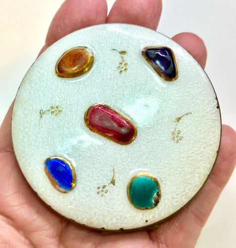 Vintage enamel jeweled top - vintage,