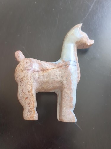 Vintage hand carved soapstone - carved,