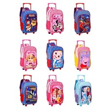 Childrens Character Foldable Deluxe Trolley Backpack Luggage Cabin Bag Licensed