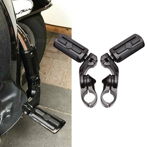 Black highway foot pegs - black,