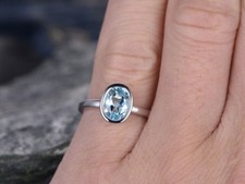 1Ct Simulated Blue Aquamarine
