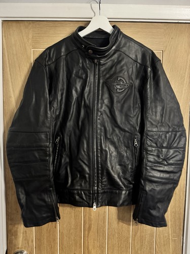 Black leather ducati meccanica - leather,