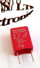 2.2uF 50V / Wima  Radial Polyester Capacitor 10%  ( 18535 ) 5mm Pitch