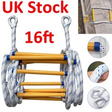 Emergency Fire Escape Ladder Soft Rope Portable Kids Adults for Engineering 16ft