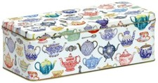 Colourful Teapot Design Kitchen Cracker Storage Tin - New Home Gift Idea
