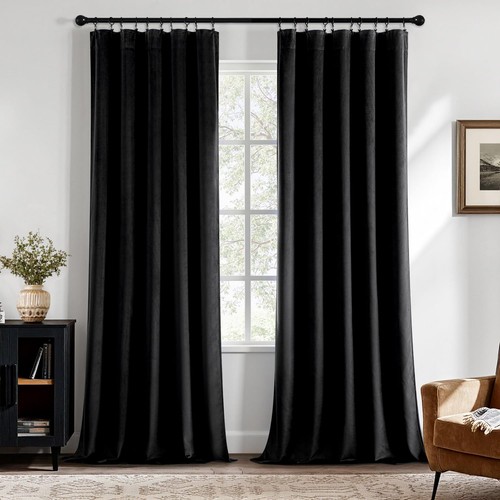 Miulee black velvet - black,