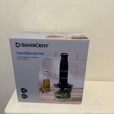 SilverCrest 1973 Hand Blender Set 600W Black 3 in 1 Blending Whisking, Chopping