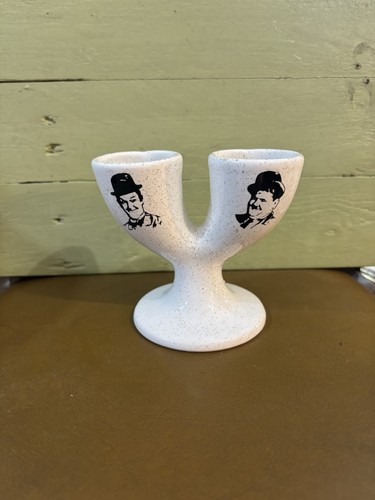 Ceramic double egg cup with - double,