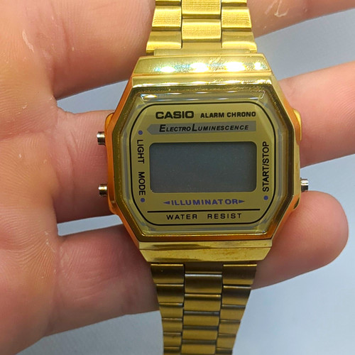 Casio a168 illuminator gold - casio,