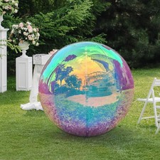 Colorful Inflatable Mirror Ball Reusable Big Shiny Balls Large Event Decorati...