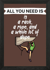 Climbing rack rope Framed Wall