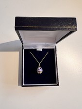 9ct Gold Necklace With 9ct Gold Faberge Egg Pendant