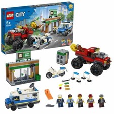 Lego City 60245 Police Monster Truck Heist with Van and Motorbike Bank Magnet