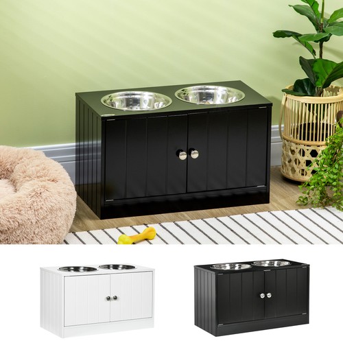 Dog feeding station raised pet - station,