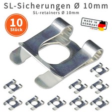 10x SL Fuses Ø 10mm Shaft Lock for Shafts Bolts Zinc Plated Fuse