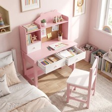 Kids Desk and Chair Set Wooden