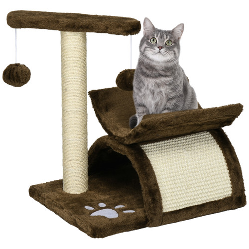 Plush cat tree scratcher - plush,