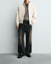 Zara Men Cream White Smart