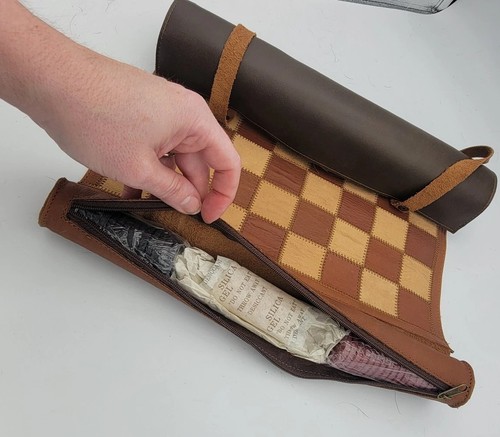 Vintage leather travel - travel, chess