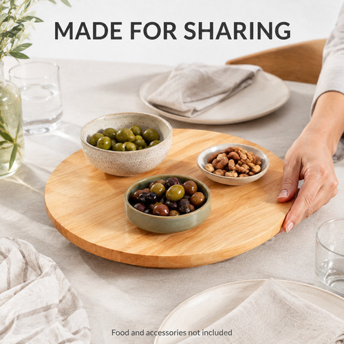 35cm wooden lazy susan - wooden,