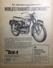 BSA BANTAM SUPER 175cc ORIGINAL 1963 B/W ADVERTISEMENT 24cm x 18cm