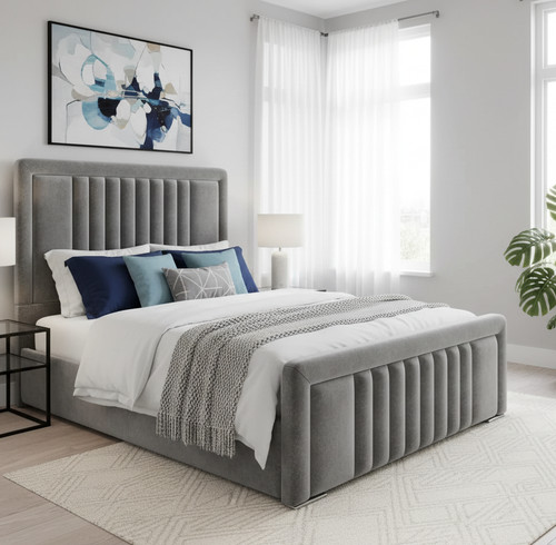 Ottoman storage bed - storage, velvet